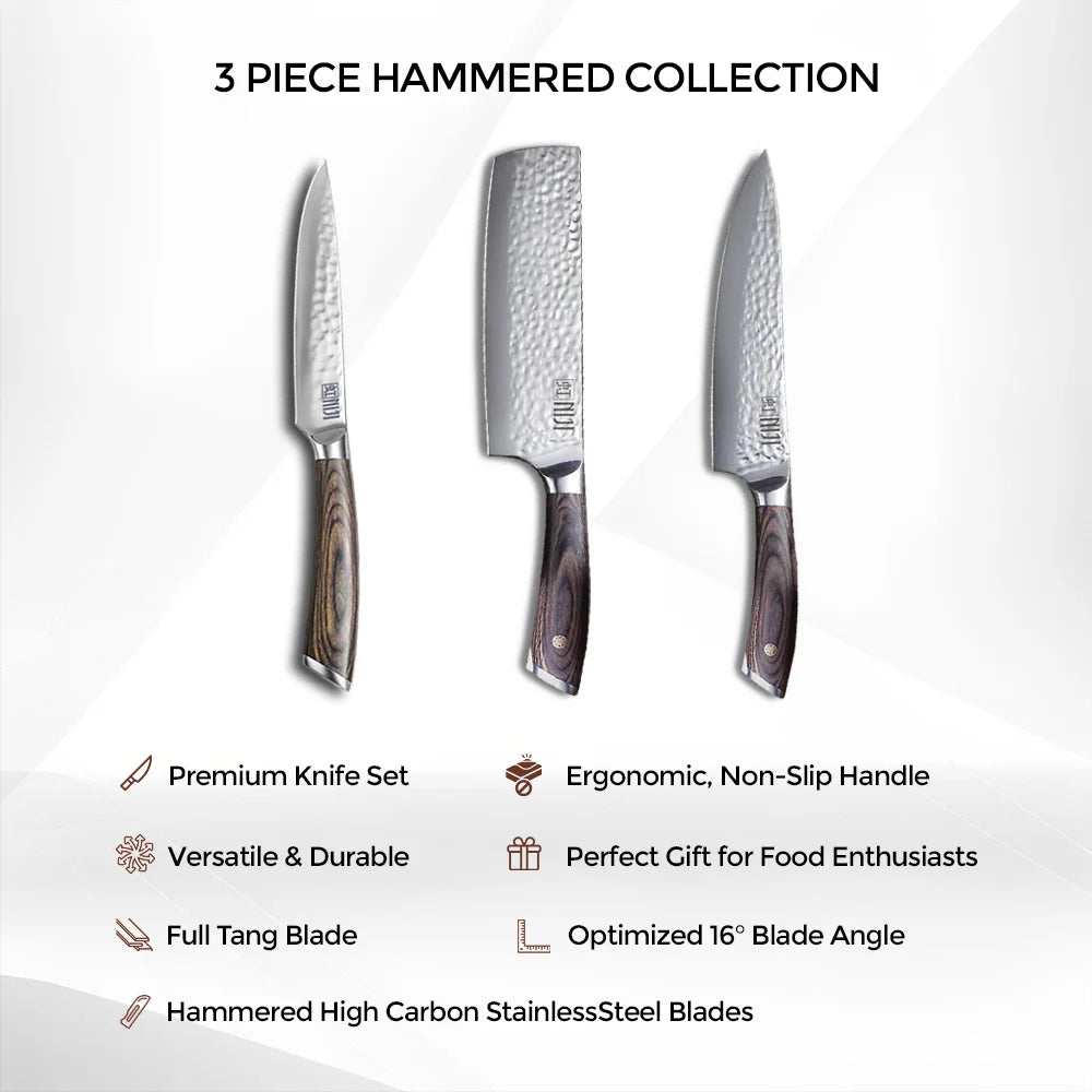 NIJI Hammered Premium hnífasett